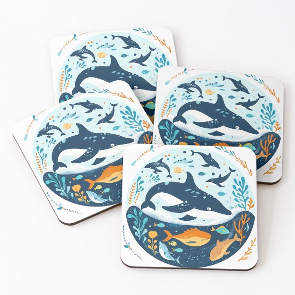 Item preview, Whale and Ocean Life Illustration designed and sold by Syncwavesl.