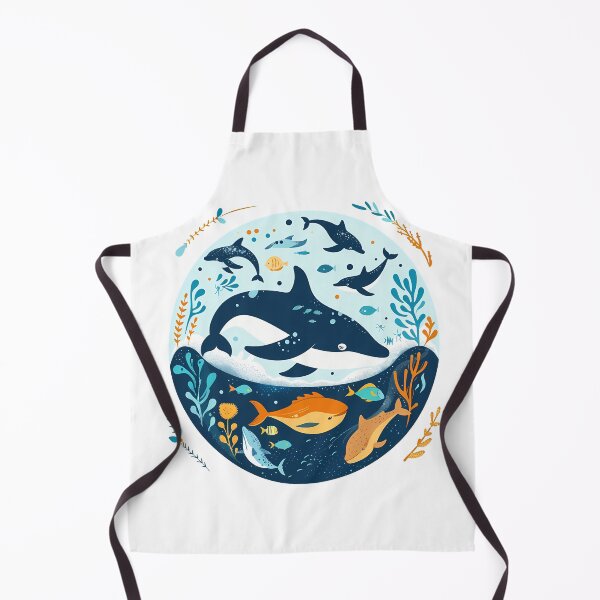 Item preview, Whale and Ocean Life Illustration designed and sold by Syncwavesl.
