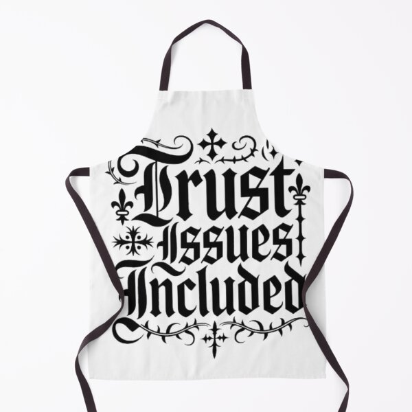 Item preview, Trust Issues Included – Gothic Ornamental Typography Dark Aesthetic T-Shirt Design designed and sold by NewUSShop.