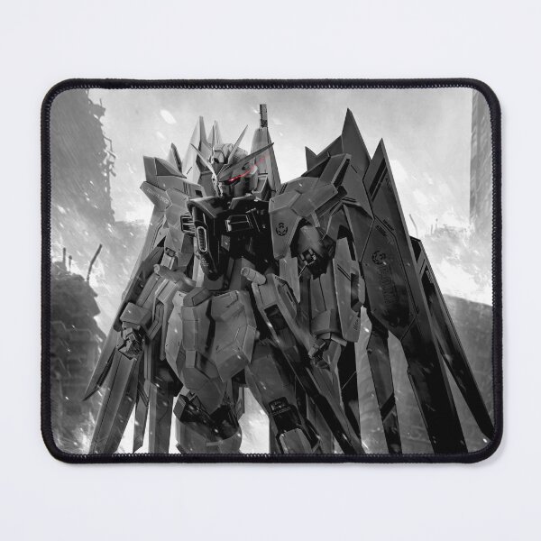 Item preview, black white Mighty Strike Freedom Gundam seed movie artwork designed and sold by sabartgunpla.