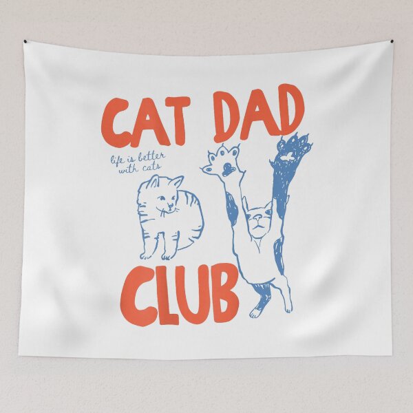 Item preview, Cat Dad Club Life is Better with Cats Cat Dad  designed and sold by H3ll-Ash-Studio.
