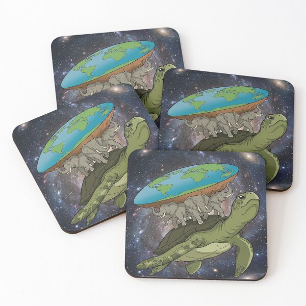 Item preview, Flat Earth on Elephants and Turtle in Space designed and sold by ELAINEMARTIN72.