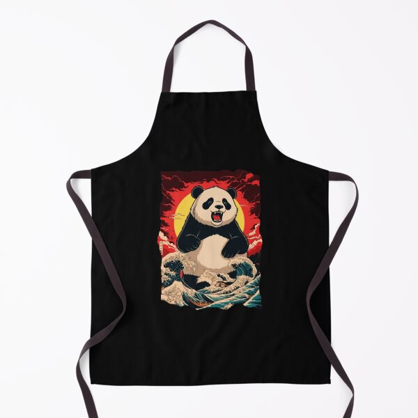 Item preview, Happy Panda Rising Sun Japanese Style Illustration designed and sold by JEFDodsonArt.