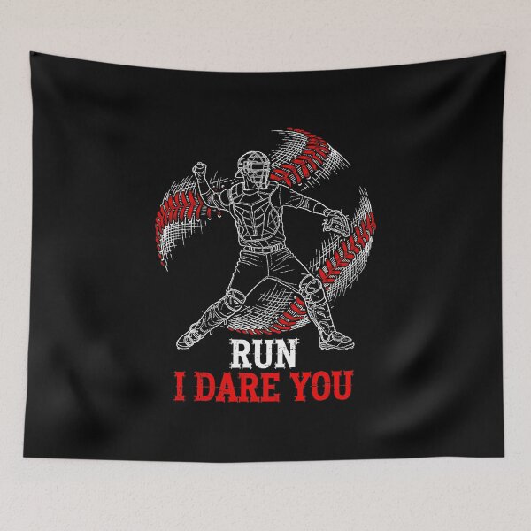 Item preview, Run I Dare You Baseball Catcher Humor Sports Attitude  designed and sold by miaa-artistshop.