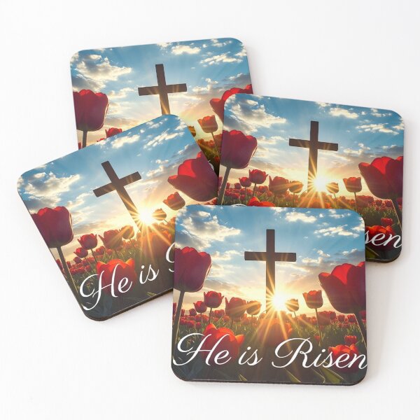 Item preview, He Is Risen – Glowing Cross Easter Faith Art designed and sold by PixelVibe782.