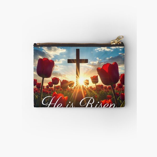 Item preview, He Is Risen – Glowing Cross Easter Faith Art designed and sold by PixelVibe782.