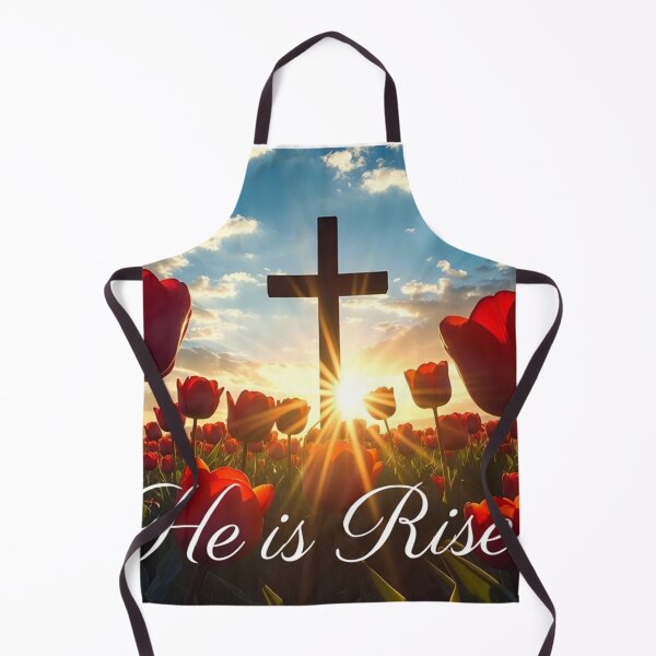 Item preview, He Is Risen – Glowing Cross Easter Faith Art designed and sold by PixelVibe782.