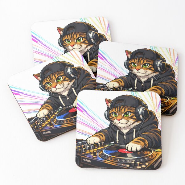 Item preview,  DJ Whiskers Dropping the Sickest Beats designed and sold by RolMerch.