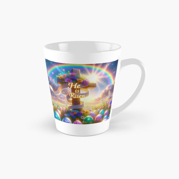 Item preview, He Is Risen Rainbow Cross – Christian Easter Faith Art designed and sold by PixelVibe782.