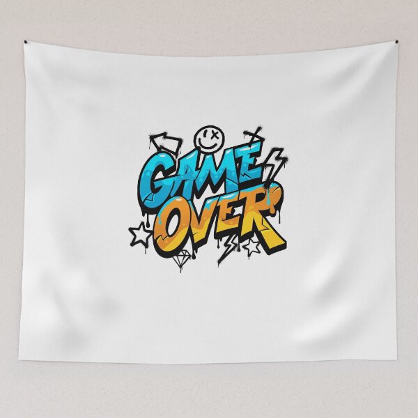 Item preview, Game Over Graffiti Street Art Gaming Typography Design designed and sold by CreatiWorks.