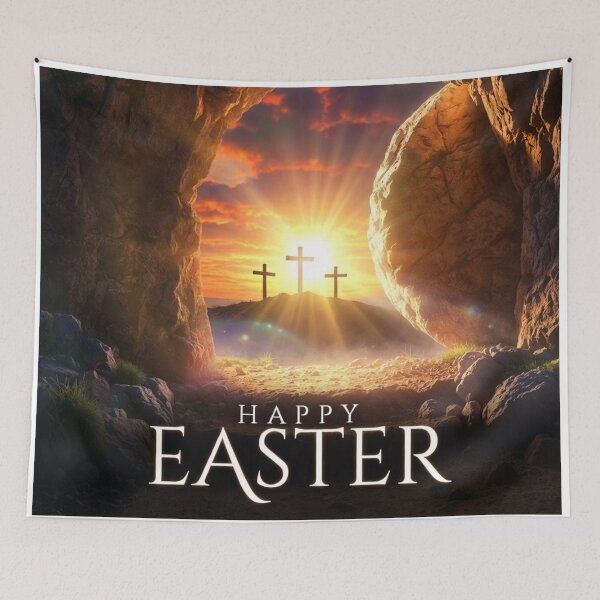Item preview, Happy Easter Crosses – Christian Resurrection Sunrise Art designed and sold by PixelVibe782.
