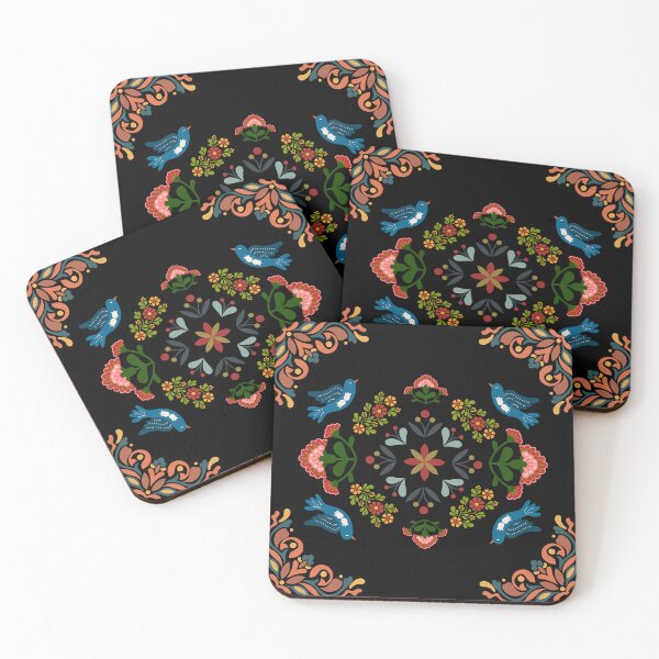 Item preview, Scandinavian Folk Floral Ornament – Vintage Folk Art Decorative Pattern designed and sold by CHANCHANAI.