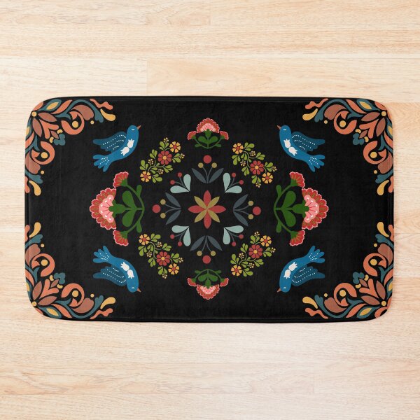 Item preview, Scandinavian Folk Floral Ornament – Vintage Folk Art Decorative Pattern designed and sold by CHANCHANAI.