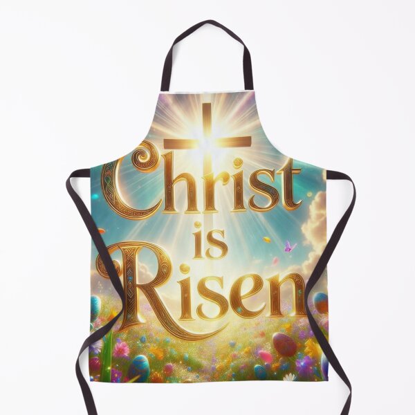 Item preview, Christ Is Risen Golden Cross – Inspirational Christian Easter Art designed and sold by PixelVibe782.