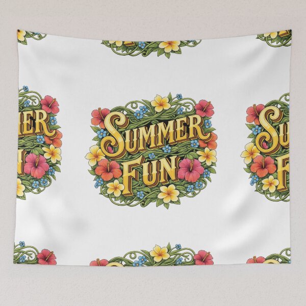 Item preview, Summer Fun Tropical Bloom Lettering designed and sold by Mindful56.