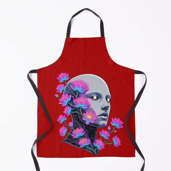 Item preview, Cyber Lotus Harmony - Digital Consciousness Android Art designed and sold by ChaosModeArt.