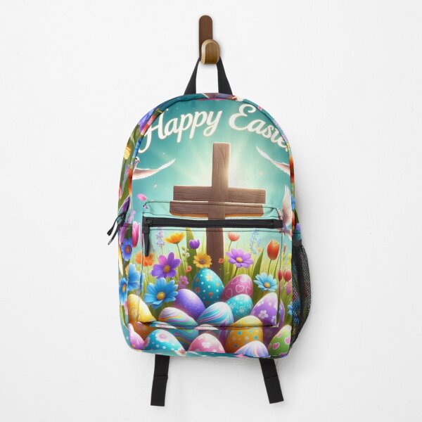 Item preview, Happy Easter Cross & Doves – Joyful Christian Easter Art designed and sold by PixelVibe782.