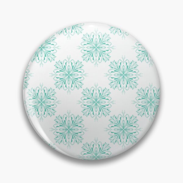 Item preview, Turquoise Vintage Floral Damask Pattern designed and sold by FashioonTrends.