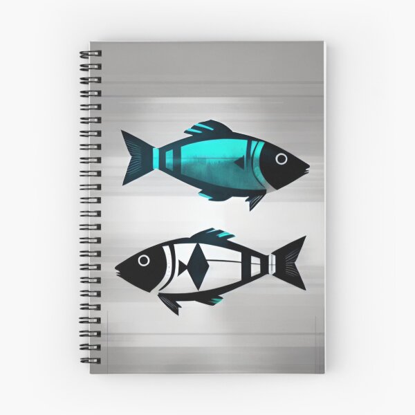 Item preview, Modern Geometric Fish Pair Abstract Illustration designed and sold by AlxVel.