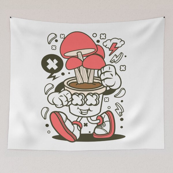 Item preview, Trippy Vintage Cartoon Mushroom Characte designed and sold by KrisGraphic45.