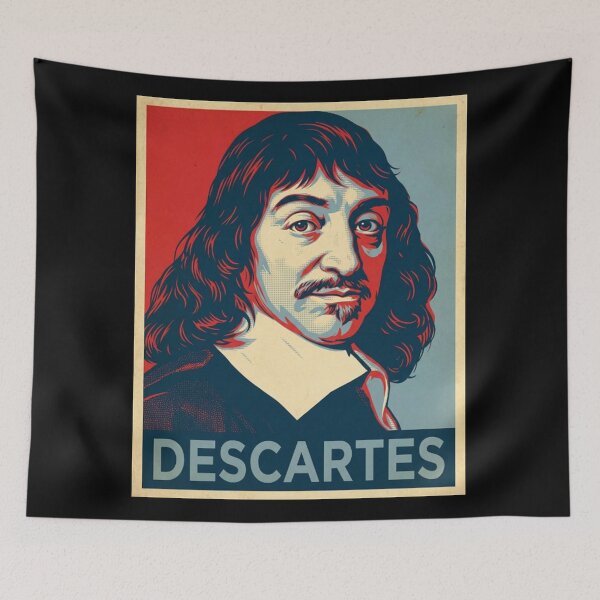 Item preview, Rene Descartes Hope Style Retro Poster Art  designed and sold by Anya Byron.