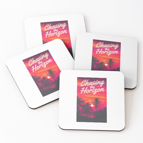 Item preview, Retro Synthwave Sunset Chasing the Horizon Art designed and sold by nikita021.