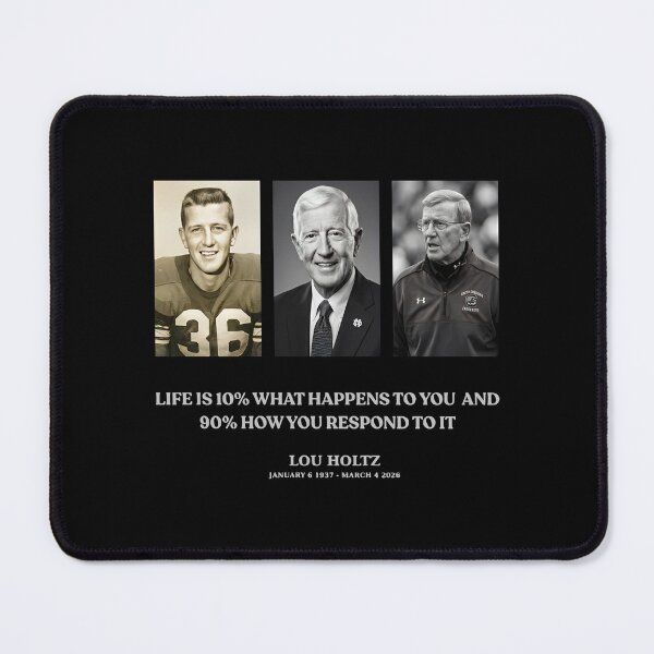 Item preview, Lou Holtz Notre Dame Legend, Play Like A Champion, Lou Holtz ND RIP Notre Legend, Lou Holtz Tribute 1937-2026, Legendary Football Coach Memorial, South Bend Football Legend Legacy, Lou Holtz RIP 2 designed and sold by HyphThonia.