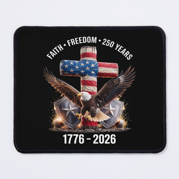 Item preview, USA 250th Anniversary - Eagle Flag Cross 1776-2026 designed and sold by sapnaela.