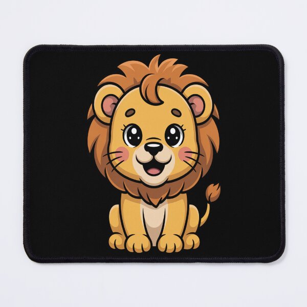 Item preview, Cute Baby Lion Kawaii Cartoon – Adorable Lion Mascot Illustration designed and sold by ShellyMcCarthy.