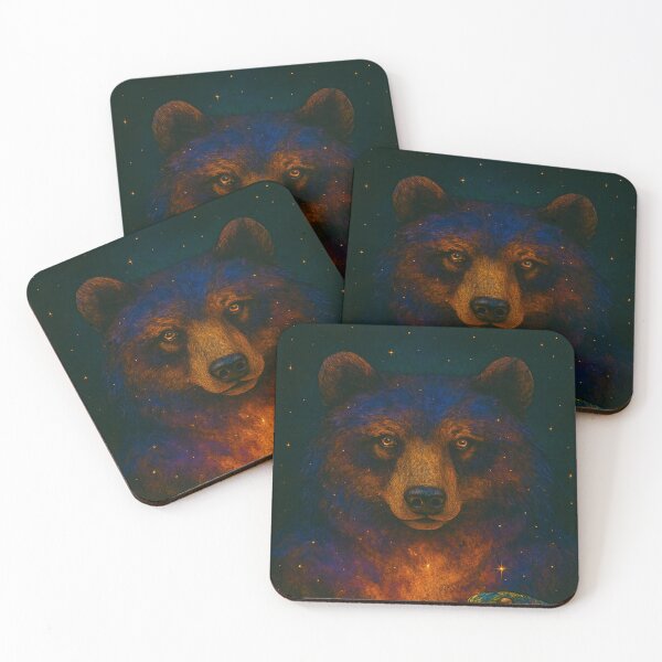 Item preview, Cosmic Bear Guardian – Mystical Forest Fantasy Art designed and sold by myforestfog.