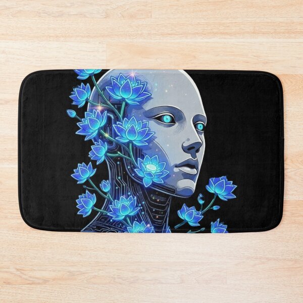 Item preview, Cyber Watercolor Android - Spiritual Zen Robot Art designed and sold by ChaosModeArt.