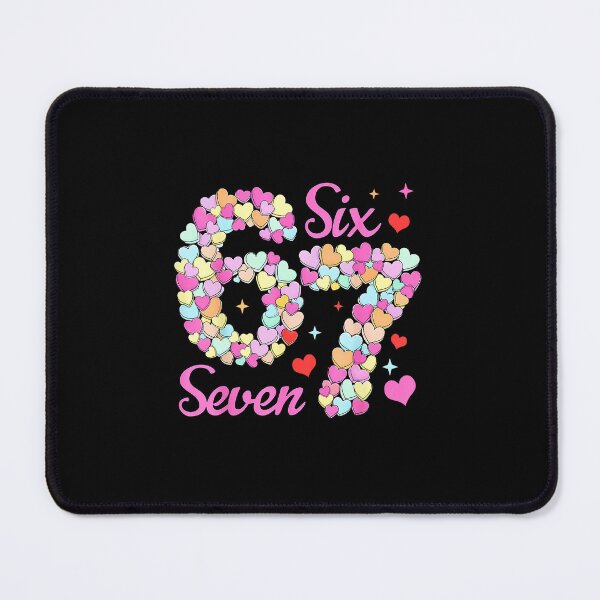 Item preview, Six Seven 67 Candy Heart Valentine Cute Number  designed and sold by gladysenglish.
