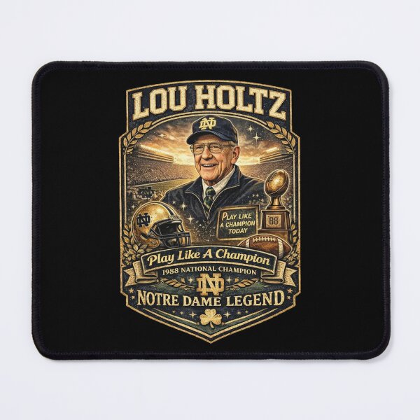 Item preview, Lou Holtz Notre Dame Legend, Play Like A Champion, Lou Holtz ND RIP Notre Legend, Lou Holtz Tribute 1937-2026, Legendary Football Coach Memorial, South Bend Football Legend Legacy, Lou Holtz RIP 2 designed and sold by HyphThonia.