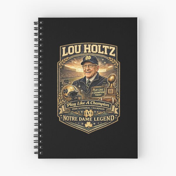 Item preview, Lou Holtz Notre Dame Legend, Play Like A Champion, Lou Holtz ND RIP Notre Legend, Lou Holtz Tribute 1937-2026, Legendary Football Coach Memorial, South Bend Football Legend Legacy, Lou Holtz RIP 2 designed and sold by HyphThonia.