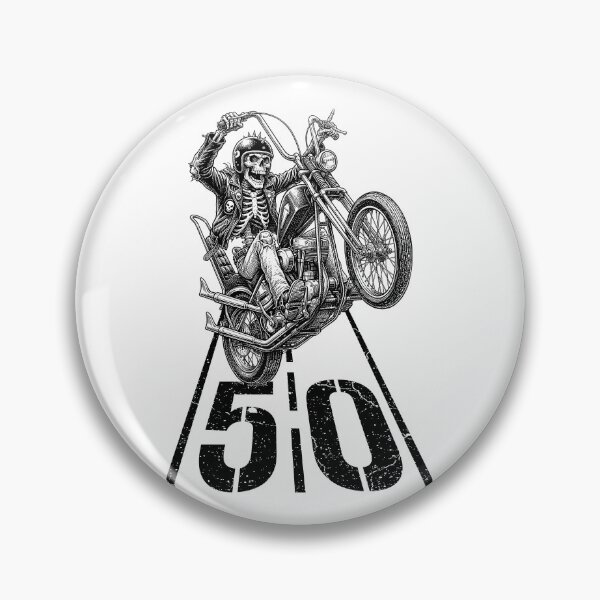Item preview, 50th Birthday Motorcycle Funny Biker Skeleton 50 Speed Limit designed and sold by GrandeDuc.