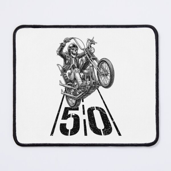 Item preview, 50th Birthday Motorcycle Funny Biker Skeleton 50 Speed Limit designed and sold by GrandeDuc.