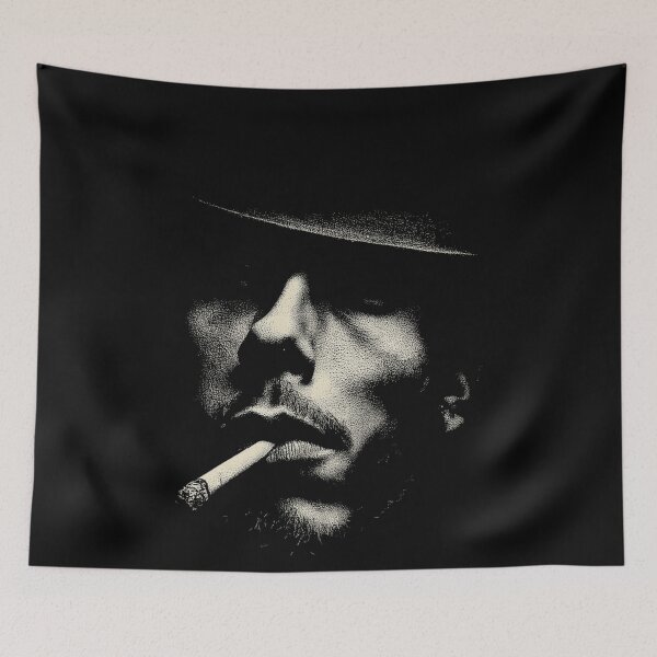 Item preview, Low Key Pirate Smoking Cigarette Portrait designed and sold by k3rstman1.