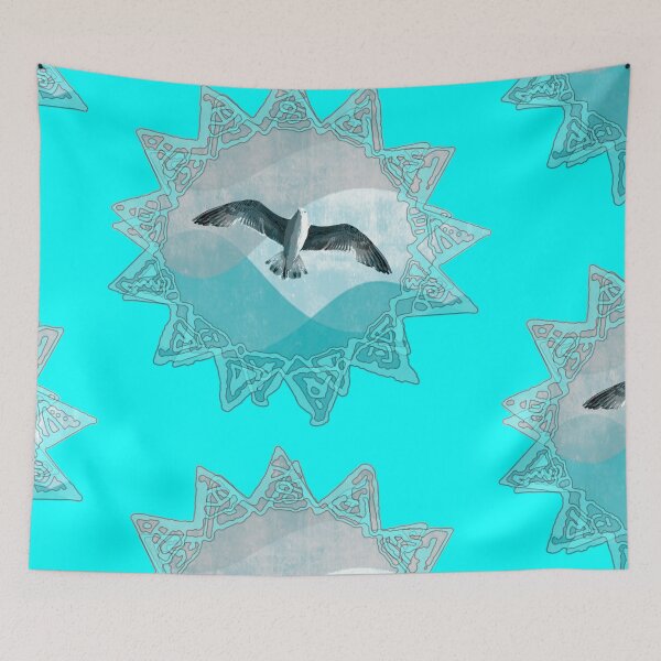 Item preview, Seagull Balearic Islands - Mallorca - Ibiza - Formentera - Menorca in blue designed and sold by Periartwork.