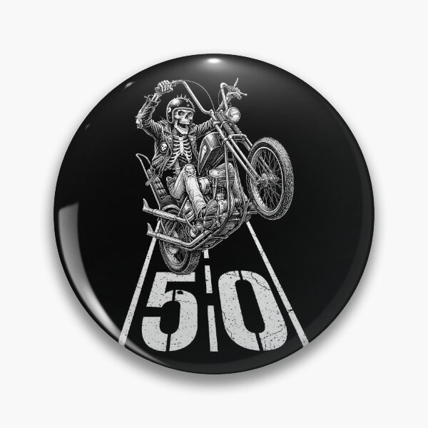 Item preview, 50th Birthday Motorcycle Funny Biker Skeleton 50 Speed Limit designed and sold by GrandeDuc.