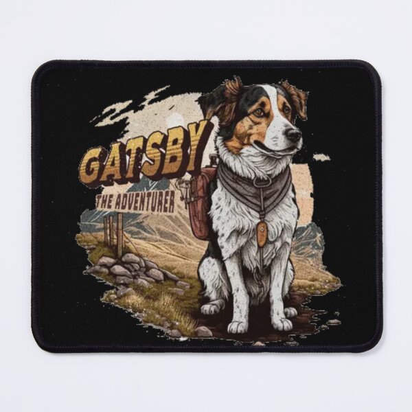 Item preview, Gatsby The Adventurer – Vintage Hiking Dog & Mountain Trail Design designed and sold by GenZFashion000.