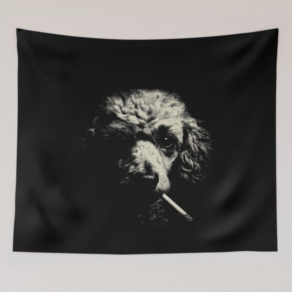 Item preview, Poodle Dog Smoking Cigarette Vintage Halftone designed and sold by k3rstman1.