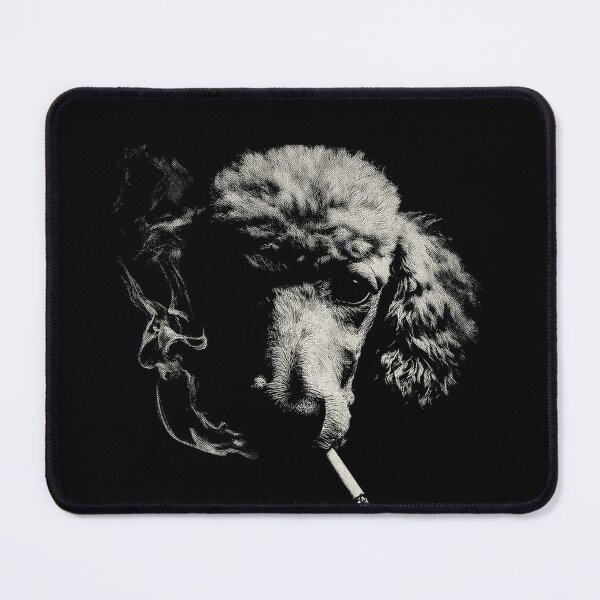 Item preview, Edgy Poodle Smoking Cigarette Low Key Portrait designed and sold by k3rstman1.