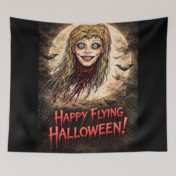 Item preview, Old school flying head (Halloween) designed and sold by NubesDesignCH.