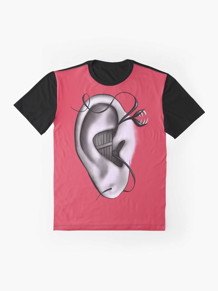 Alternate view of Ear Monster Weird Art Graphic T-Shirt