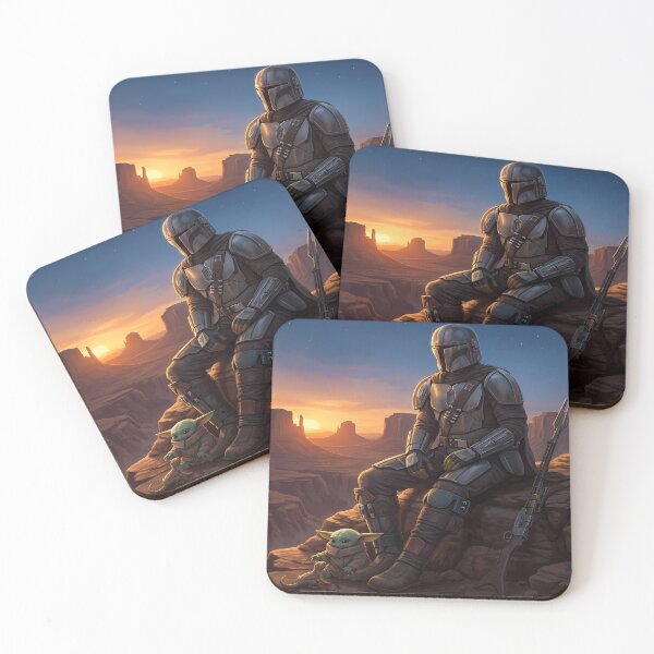 Item preview, The Mandalorian and Grogu on Desert Planet designed and sold by mdiem17.