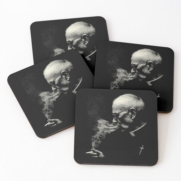 Item preview, Vintage Priest Smoking Cigarette Portrait designed and sold by k3rstman1.