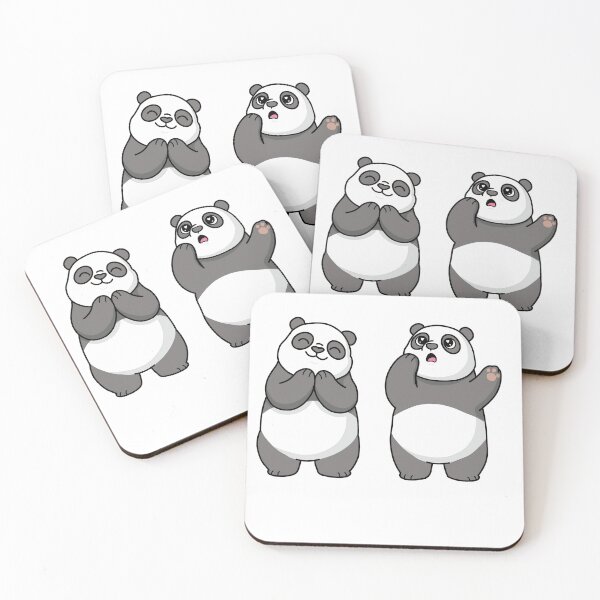 Item preview, Cute Panda Reaction Duo – Kawaii Funny Panda Cartoon designed and sold by JEVANStudio.