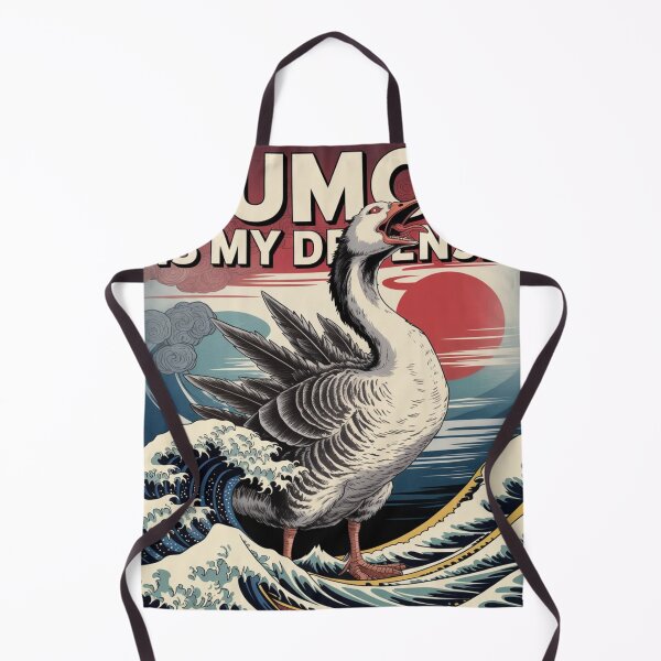 Item preview, Humor Is My Defense – Vintage Japanese Wave Goose Graphic T-Shirt designed and sold by NewUSShop.