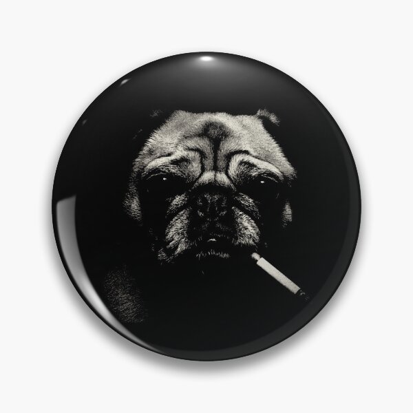 Item preview, Pug Face Smoking Cigarette Dark Low Key designed and sold by k3rstman1.