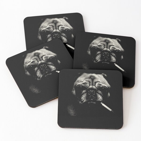 Item preview, Pug Face Smoking Cigarette Dark Low Key designed and sold by k3rstman1.